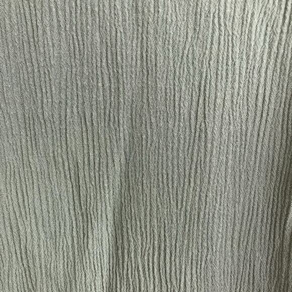 Vintage Mission Canyon Santa Barbara Olive Crinkle Gauze Top One Size Boho - Picture 9 of 9